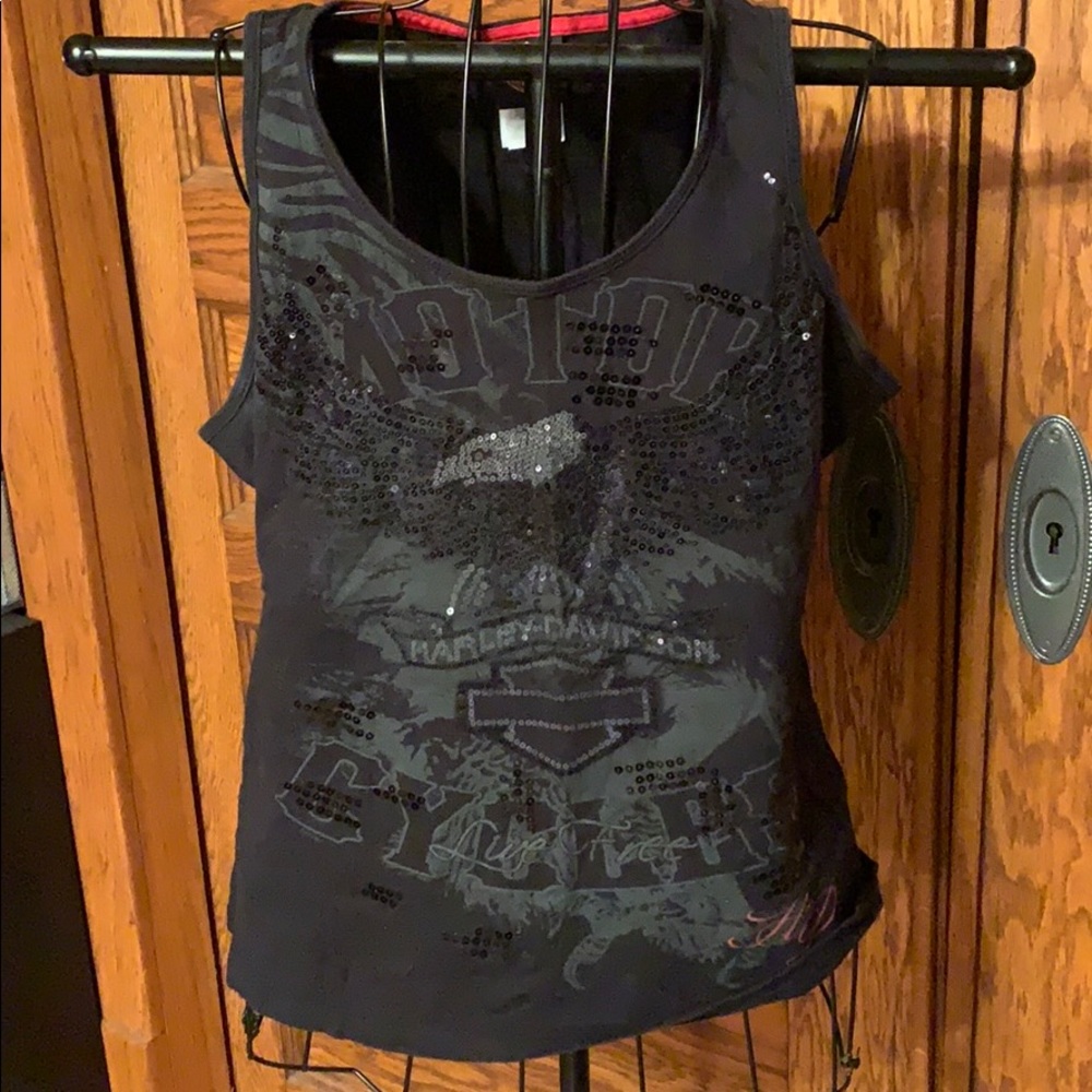Black Harley tank